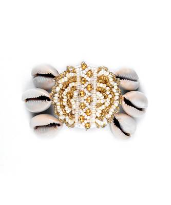 White & golden adjustable ring 2