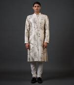 Ivory birds digital printed kurta set