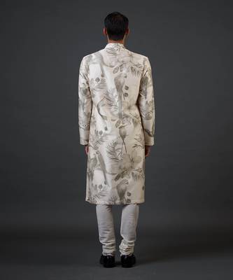 Ivory birds digital printed kurta set 2