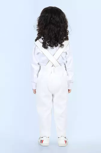 White charlie suspender set