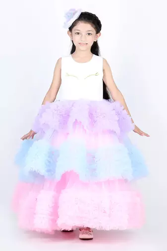 Multi color unicorn fairy dress