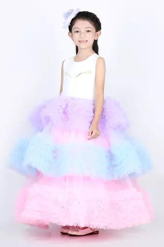Multi color unicorn fairy dress