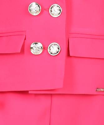 Hot pink organza power pant set 5