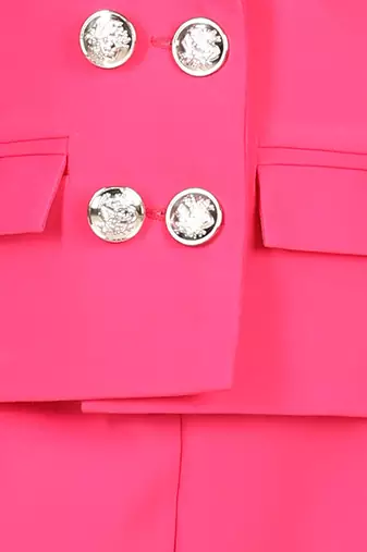 Hot pink organza power pant set