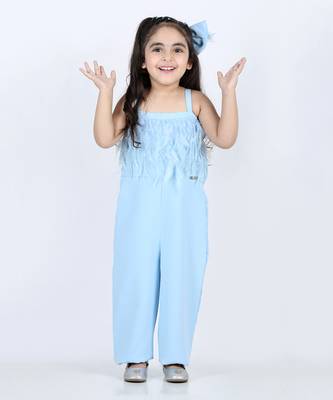 Ice blue furry jumpsuit 1