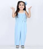 Ice blue furry jumpsuit