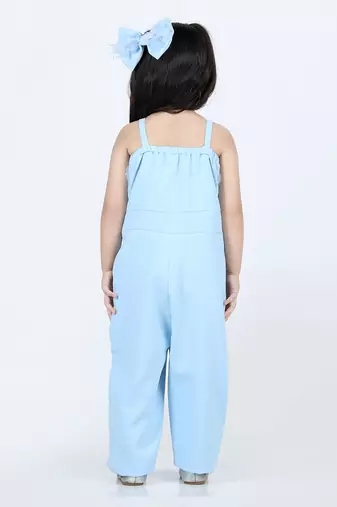 Ice blue furry jumpsuit