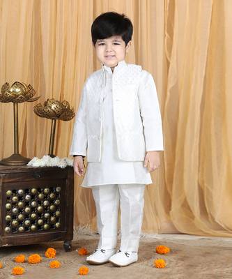 White kurta jacket set 3