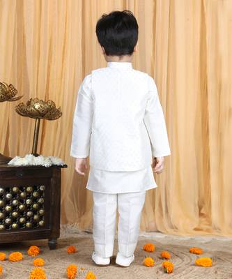 White kurta jacket set 4