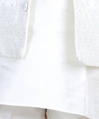 White kurta jacket set 5