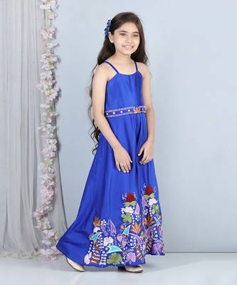 Electric blue ethnic jumpsuit 3
