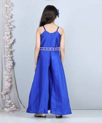 Electric blue ethnic jumpsuit 4