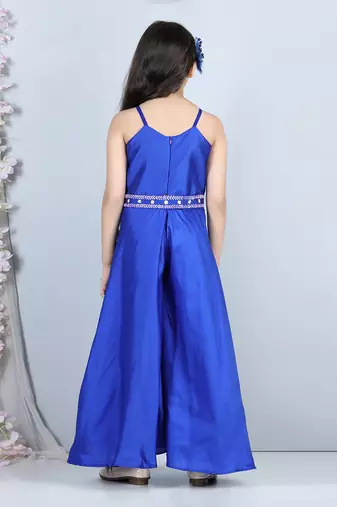 Electric blue ethnic jumpsuit