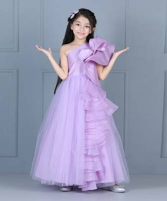 Lilac off shoulder gown 1