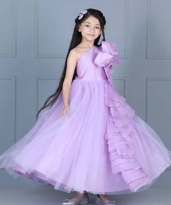 Lilac off shoulder gown 2