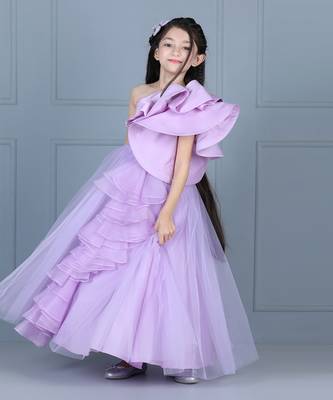 Lilac off shoulder gown 3