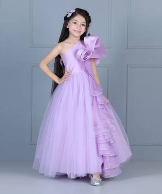 Lilac off shoulder gown 4