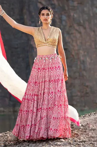 Featuring A Printed Lehenga