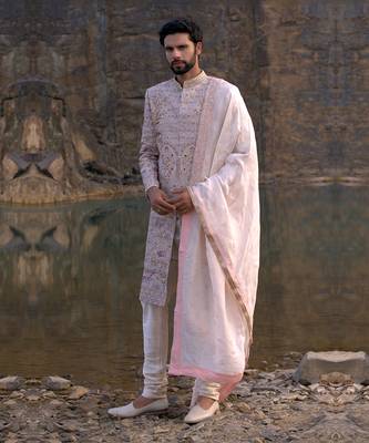 Beige Coloured Sherwani With Accessories 1