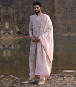 Beige Coloured Sherwani With Accessories