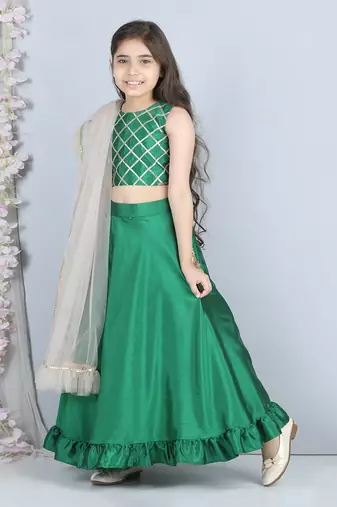 Green gotta work lehenga set