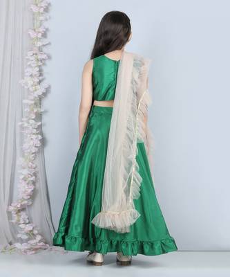 Green gotta work lehenga set 4