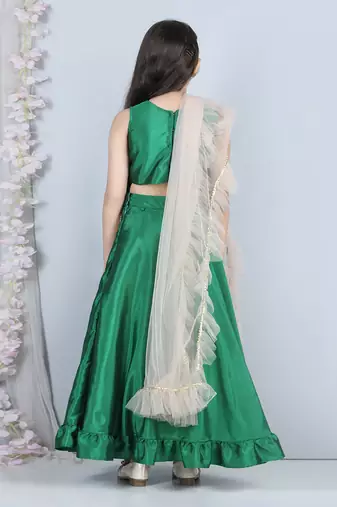 Green gotta work lehenga set