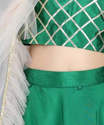 Green gotta work lehenga set 5