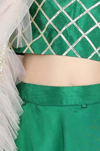 Green gotta work lehenga set