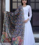 Georgette Thousand Butti Printed Gown With Dupatta