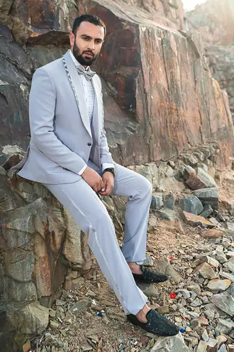 Coin Grey Coloured Tuxido