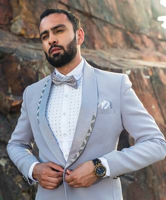 Coin Grey Coloured Tuxido 3