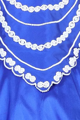 Electric blue peplum kurta set