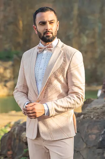 Peach Coloured Tuxido