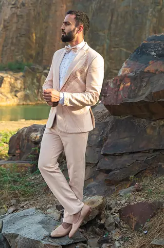 Peach Coloured Tuxido