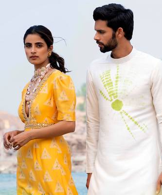 Pure White Kurta Jacket Set With Box Pants 4