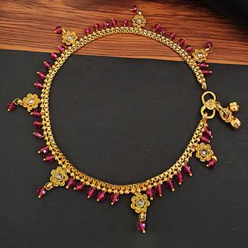 Maroon anklets 2