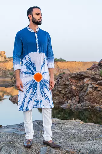 Fazal Tie & Die Kurta With Pants