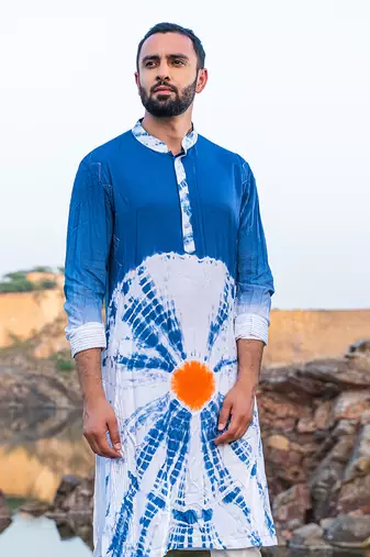 Fazal Tie & Die Kurta With Pants