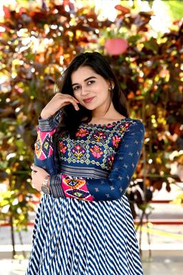 Blue Colour Partywear Gown For Fancy Girlish Looks 2