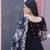 Black Colour Designer Embroidered Gown With Floral Print Dupatta