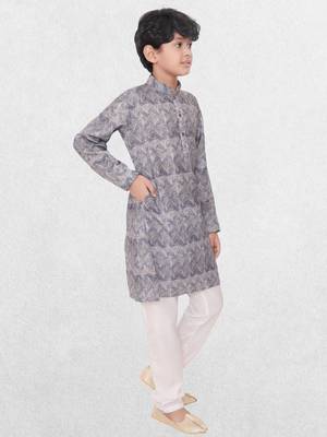 Hloom boys benaras cotton indi print kurta set- arsh collection 3