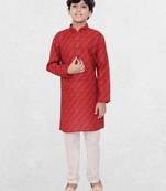 Hloom boys cotton printed kurta set -  mahir collection