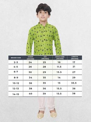 Hloom boys cotton printed kurta set -  mahir collection 5
