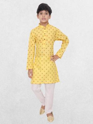 Hloom boys cotton printed kurta set -  mahir collection 1