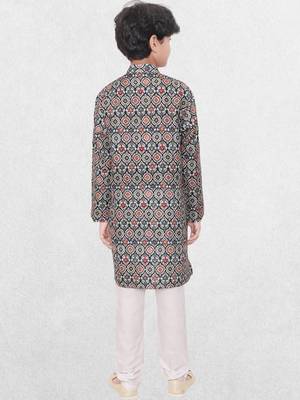 Hloom boys benaras cotton indi print kurta set- arsh collection 2