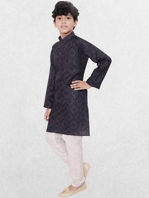 Hloom boys benaras cotton indi print kurta set- arsh collection 3