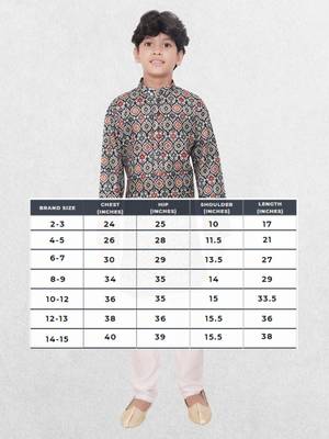 Hloom boys benaras cotton indi print kurta set- arsh collection 5