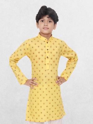 Hloom boys cotton printed kurta set -  mahir collection 4