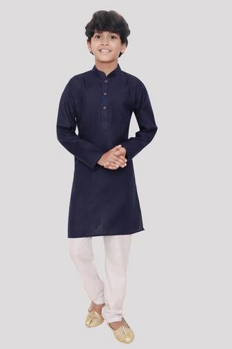 Hloom boys cotton kurta set-ishir collection